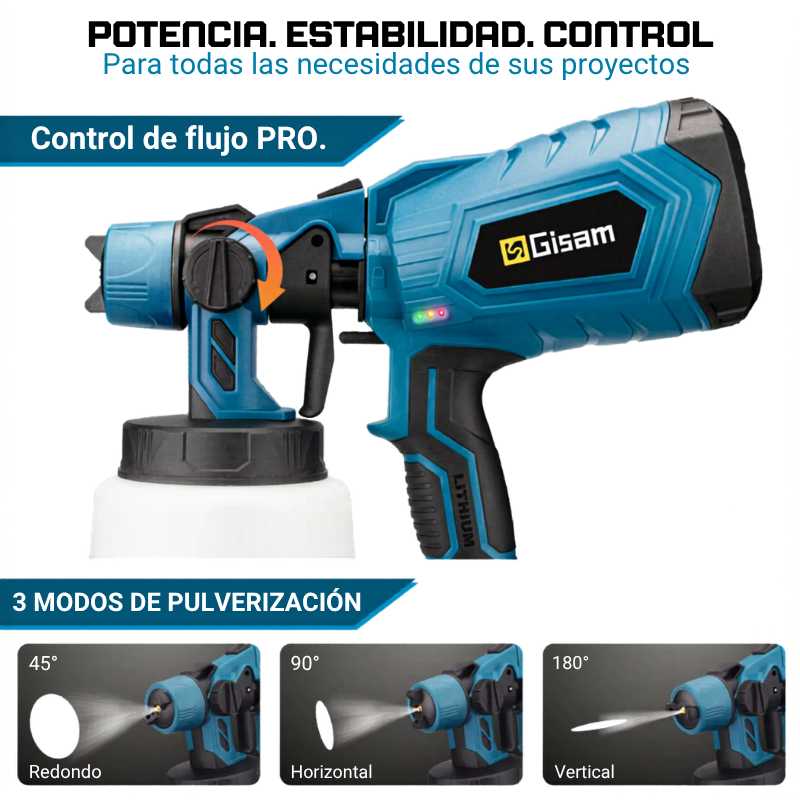 PaintPro: enfriamiento, indicador de batería, mango antideslizante